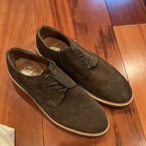 J. Crew | Shoes | Jcrew Wing Tip Discontinued Suede Olive  display picture 2